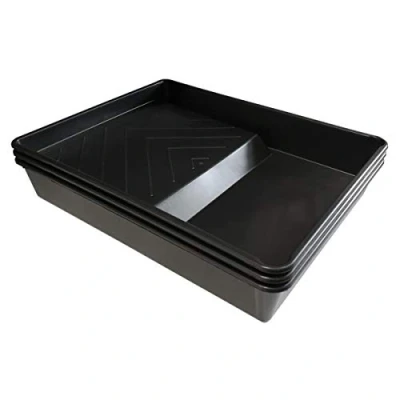 Image of (Pack of 3) 9&quot; Professional Plastic Roller Trays Decorators Painting Paint Tray