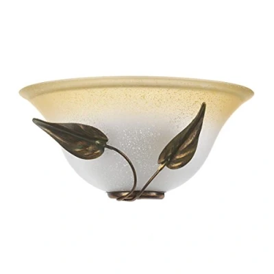 Image of ONLI Mira wall light, cream/bronze, glass, 30 cm wide, E27