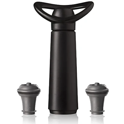 Image of Vacu Vin Wine Pump with 2 stoppers Saver Concerto Black