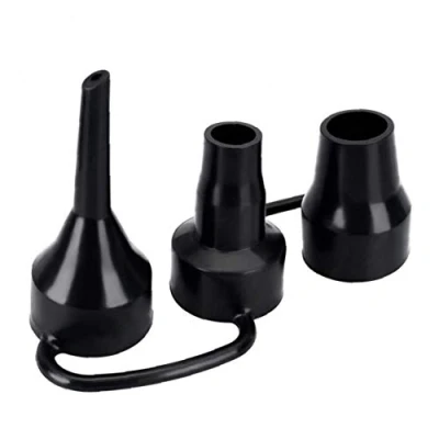 Image of Inflatable Pool Plastic Nozzle Pump Head Air Inflator Adaptor Replacement with 3 Sizes Nozzles