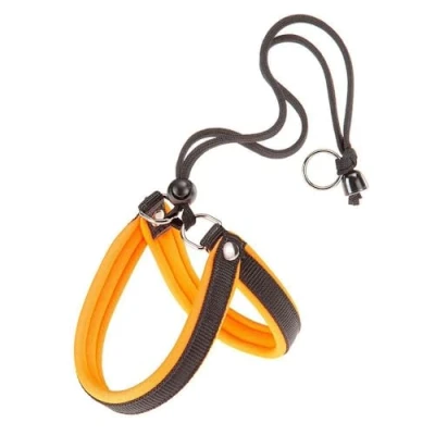 Image of Ferplast Harness for Small Dogs AGILA FLUO 2 Dog with Soft Padding, Quick and Simple Drawstring Closure System, Chest Size 32 50 cm. Orange