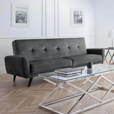 Image of Julian Bowen Monza 3 Seater Sofa Dark Grey Sofas