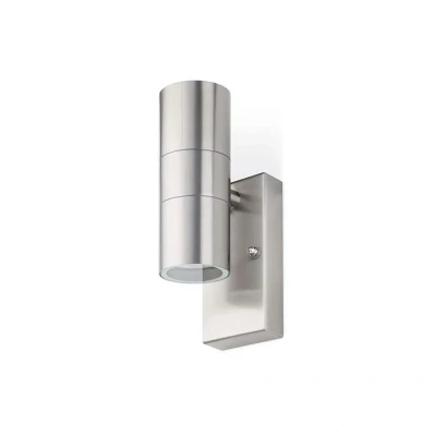 Image of Twin GU10 IP44 Up/Down Wall Light Stainless Steel JCC