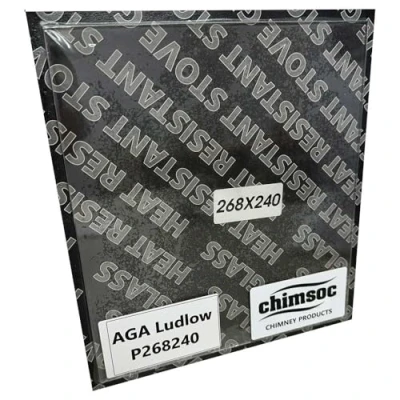 Image of Chimsoc Replacement Stove Glass AGA Ludlow (268mm x 240mm Rectangular)