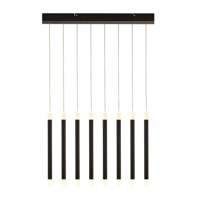 Image of Wands 8 Light LED Bar Pendant Black 2700K
