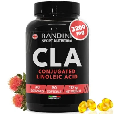 Image of Bandini® CLA Supplement 3000 mg High Strength Softgels 80% Active Isomers Conjugated Linoleic Acid from Safflower Oil Pre Workout Diet (Alternative of L Carnitine) for Men &amp; Women