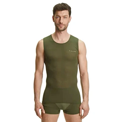 Image of FALKE Men&#039;s Ultralight Cool Sleeveless Functional Base Layer Top Sports Underwear With Cooling Effect Ideal For Warm Weather Quick Drying Breathable Sustainable Yarn 1 Piece