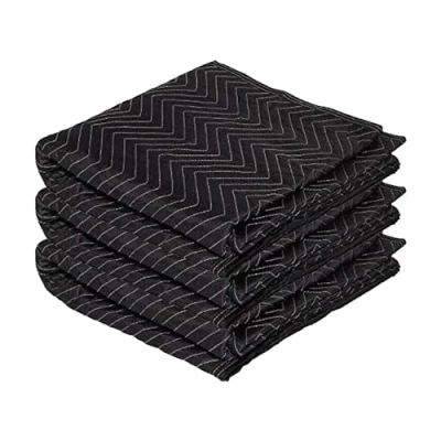 Image of Moving Blanket 40x 72&quot; Pads for Furniture Protection Quilted Packing Shipping Blankets Supplies (3 Pack)