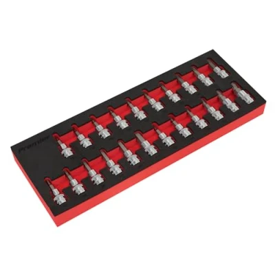 Image of Sealey Premier TRX Star*/Hex/Spline Socket Bit Set 22pc 3/8&quot;Sq Drive