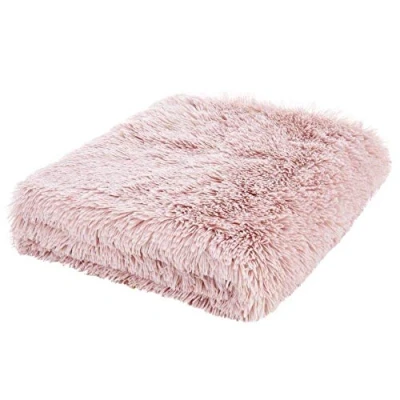 Image of Catherine Lansfield Cuddly Deep Pile 150x200cm Blanket Throw Blush Pink