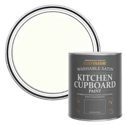 Image of Rust Oleum Pink Kitchen Cupboard Paint in Satin Finish Sweet Nothing 750ml