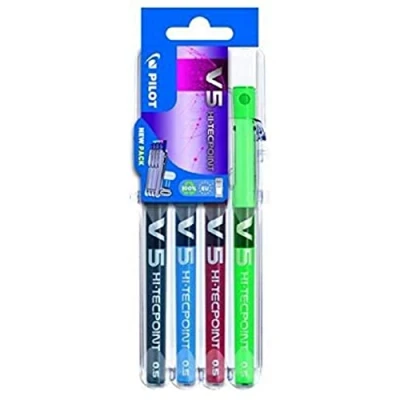 Image of Pilot Set2Go V5, 0.5mm, Assorted, Pack of 4, One Size, S2G573470