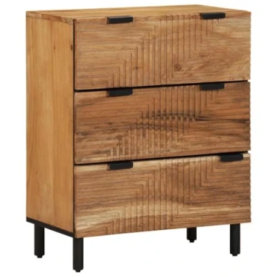 Image of vidaXL Solid Acacia Wood Sideboard 60 x 33 75 cm, Wooden Sideboard, Side Cabinet, Storage Cabinet
