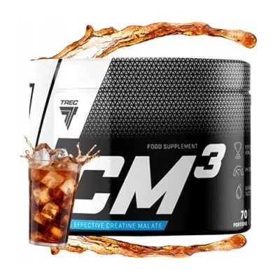 Image of Trec Nutrition CM3 Powder Package 250g Creatine Malate TriCreatine Muscle Strength and Building Stack (White Cola)