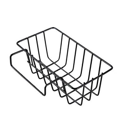 Image of Kitchen Sink Storage Holder, Soap Sponge Drain Rack, Hanging Basket, Caddy Holder for Sponges Scrubbers Brushes(Black)