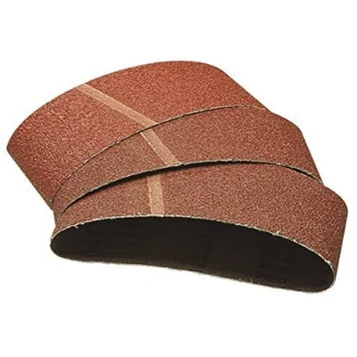 Image of wolfcraft 3 Fabric Sanding Belts 76 x 457 mm, grain 180 I 1897000