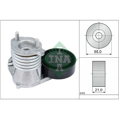 Image of 31251654 Tensioner Lever, v ribbed belt INA 534 0273 10 65mm 21mm FORD: Focus 2, VOLVO: XC90 I, S40 II, V40 Hatchback