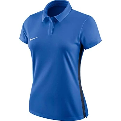 Image of Nike W Nk Dry ACDMY18 Polo Ss T Shirt Royal Blue/Obsidian/(White), X Small