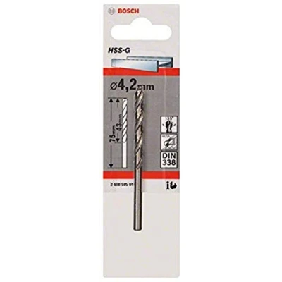 Image of Bosch Professional 1x Metal Drill bits HSS G DIN 338 (for metal, Ø 4.2 x 43 75 mm, Accessory Driver)