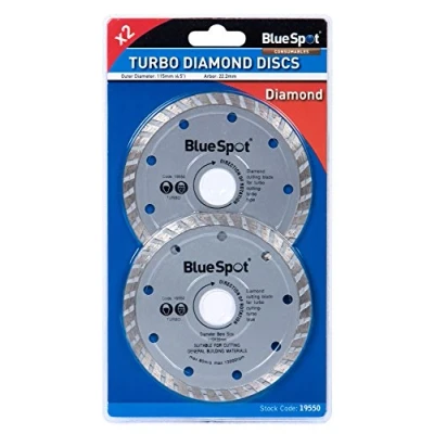Image of Blue Spot Tools 2 Piece Turbo 115mm (4.5&quot;) Diamond Discs