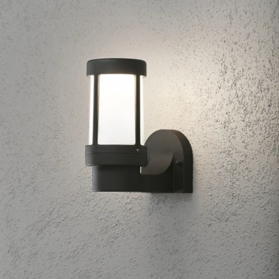 Image of Siena Outdoor Modern Wall Lamp Black, IP44