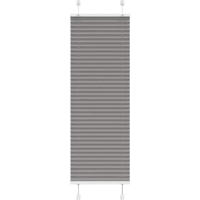 Image of vidaXL Pleated Blind Anthracite 45x150 cm Fabric Width 44.4 Polyester