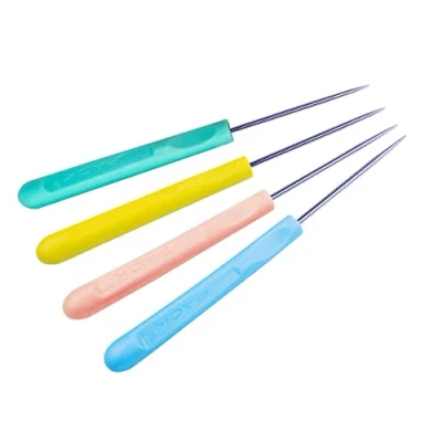 Image of ZLKSKER (Pack of 4) Leather Stitching Sewing Awl with Plastic Handle, Beading Repair Tool