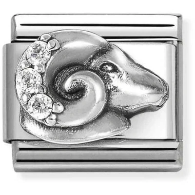 Image of Nomination Crystal Aries Ram Charm