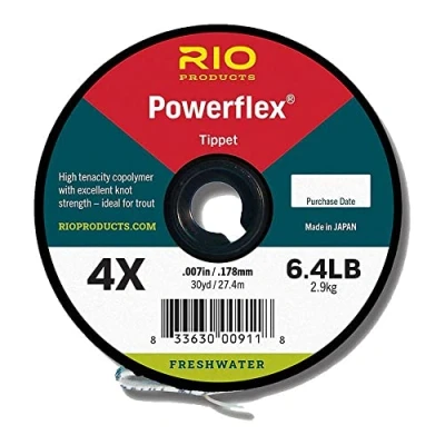 Image of Rio Fly Fishing Tippet Powerflex 7X 30Yd 2.4Lb Line, Clear