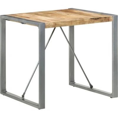 Image of vidaXL Dining Table 80x80x75 cm Rough Mango Wood