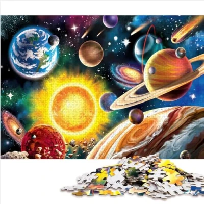 Image of Adult Puzzle Solar System for Adults 1000 Pieces Cardboard Ages 12+ Family Games Size (50x75cm)