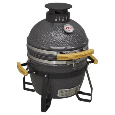 Image of Dellonda Deluxe 16&quot; (40cm) Ceramic Kamado Style BBQ Grill/Oven/Smoker