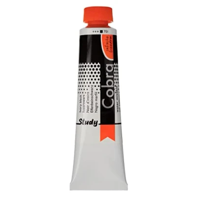 Image of Cobra Royal Talens Artists&#039; Water Mixable Oil Color, 40 ml Tube, Ivory Black (25057010)
