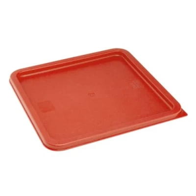 Image of Hygiplas Square Food Storage Container Lid Red Large