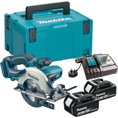 Image of Makita DSS501RTJ 18V Li ion LXT 136mm Circuiar Saw Complete with 2 x 5.0 Ah Batteries and Charger Supplied in a Makpac Case