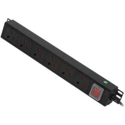 Image of LINDY 6 Way Vertical Mount PDU with UK Mains Sockets Switched 3m