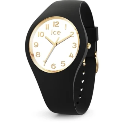 Image of ICE Watch glam Black white Women&#039;s wristwatch with silicon strap 022585 (Small +)