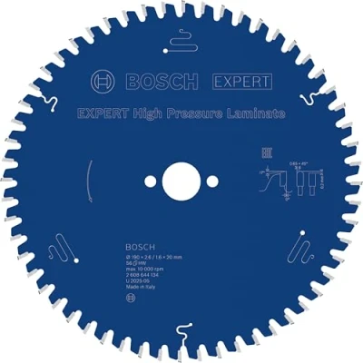Image of Bosch 2608644134 EXTRH 56 Tooth Top Precision Circular Saw Blade, 0 V, Blue