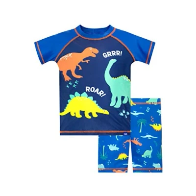 Image of Harry Bear Boys Swim Set Dinosaur Blue 5 6 Years