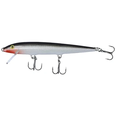 Image of Rapala Original Floater Lure with Three No. 6 Hooks, 1.2 1.8 m Swimming Depth, 11 cm Size, Silver