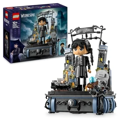 Image of LEGO Wednesday Addams Figure Set, Collectible Building Toy for Kids, Includes 2 Faces &amp; Outfits, plus Classic Character Thing Creative Role Play, Birthday Gift Girls and Boys 76780