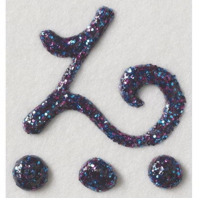 Image of Plaid Speciality Glitter Paints Fashion Fabric, Blue Indigo