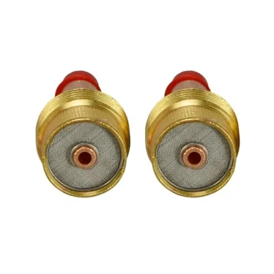 Image of RIVERWELD TIG Gas Lens Collet Bodies Large Diameter 995795S (3.2mm Orifice) Fit SR WP 9 20 25 Welding Torch 2pk