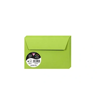 Image of Clairefontaine Ref 5546C Pollen Adhesive Envelopes (Pack of 20) C6 Sized, 120gsm Paper, Printer Compatible, Acid Free, Strip for Easy Seal Intensive Green