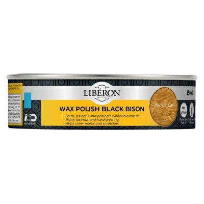 Image of v 33 sa Liberon Black Bison Wax Paste 150Ml Medium Oak