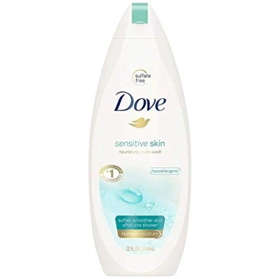 Image of Dove Sensitive Skin Nourishing Body Wash, 12 Ounce (2 Pack)