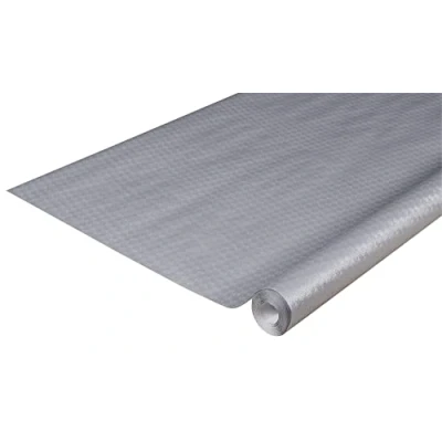 Image of Disposable tablecloth in embossed paper Unique, aesthetic and deep embossing Roll 6 M long 1.18 wide Made France silver