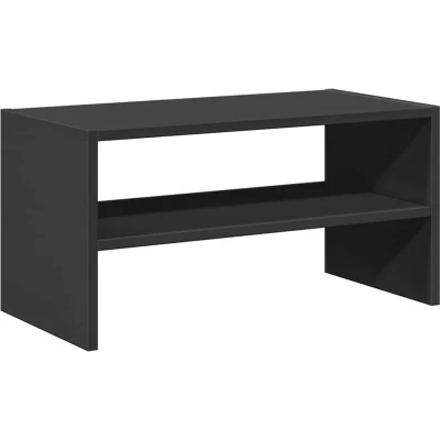Image of vidaXL shoe rack stackable black oak 60x30x30.5 cm freestanding cabinet organizer