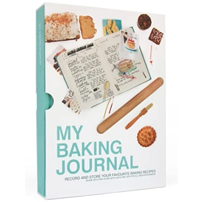 Image of Suck UK Baking Recipe Journal Food Diary Books For Collectors Hardback Notebook Create Your Own Book &amp; Cookbook Blank Gifts
