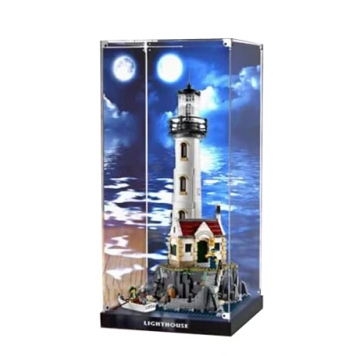 Image of Acrylic Display Case for Lego 21335 Electric Lighthouse, Dustproof Box, Storage Transparent Box Compatible with 21335(Only Case, No Model)